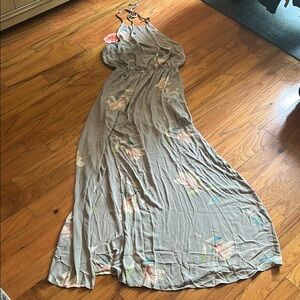 Show Me Your MuMu Gray Floral Maxi Dress